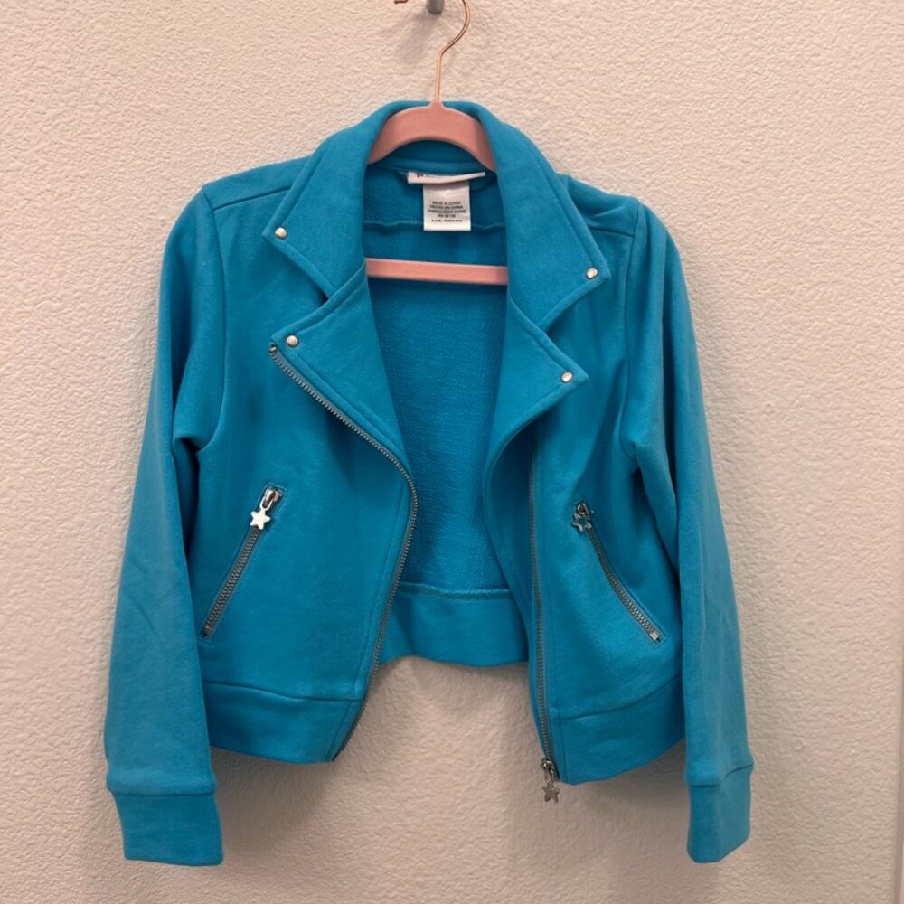 American Girl Bright Blue Zip Jacket - Excellent Condition